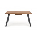 Стол обеденный HALMAR BERLIN орех/черный 160-220/85